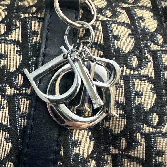 Christian Dior Trotter Boston Bag Dior Baggages Navy Monogram Canvas Handbag - Picture 11 of 16